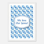 A4 21x29.7 cm / 8x12″ / White frame