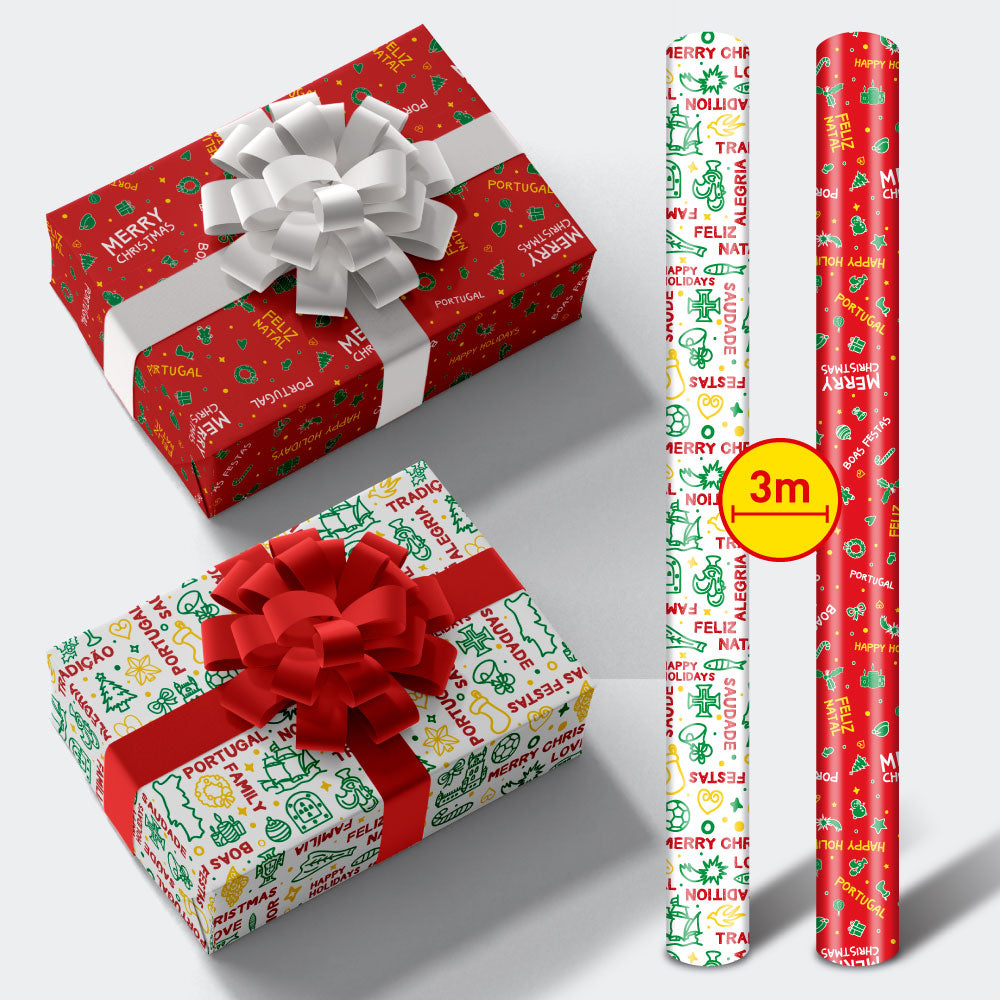 2 Rolls - Natal Portugal - Wrapping Paper / Papel de Embrulho (50x300cm) #1