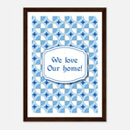 A4 21x29.7 cm / 8x12″ / Dark wood frame