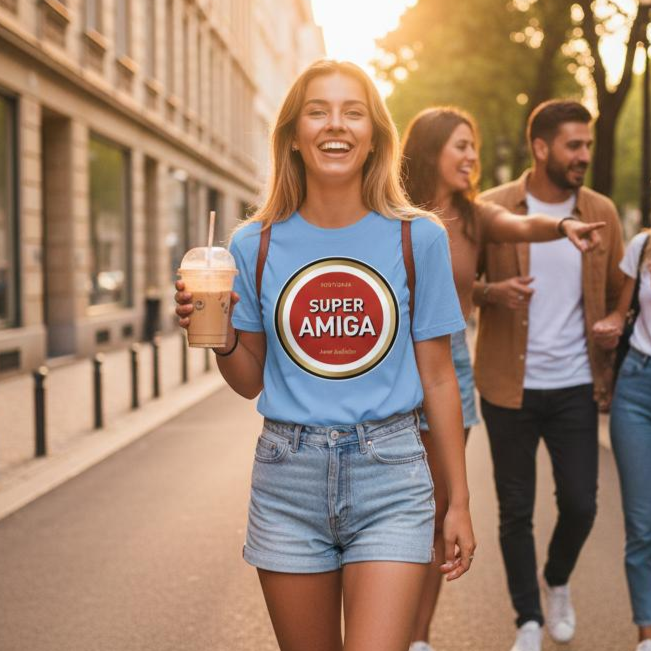 "Super Amiga - Amor Autêntico" T-shirt