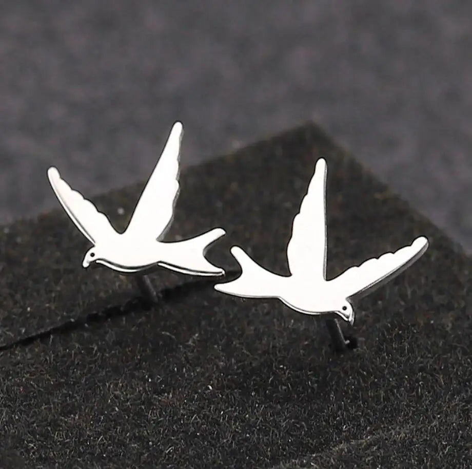 Little Swallow Stud Earrings