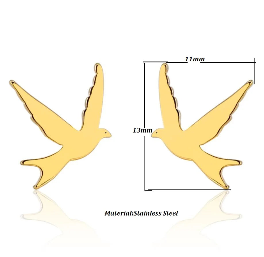 Little Swallow Stud Earrings