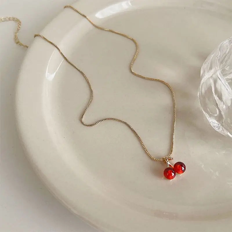 ''Ginjinha'' Necklace & Earings Set