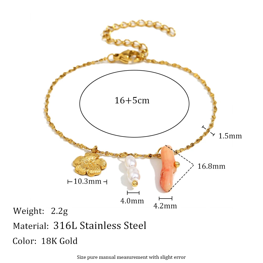 Coral Flower Necklace