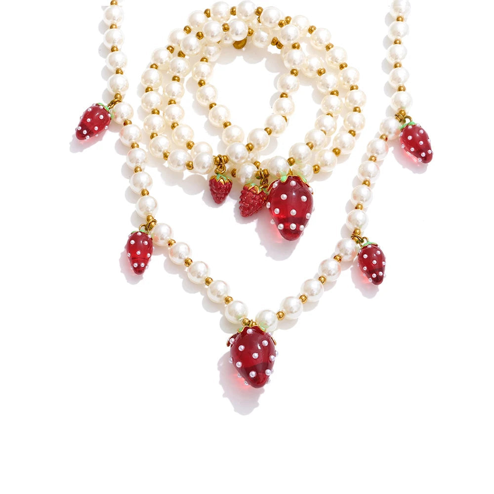 "Morangos com Açúcar" Necklace & Bracelet