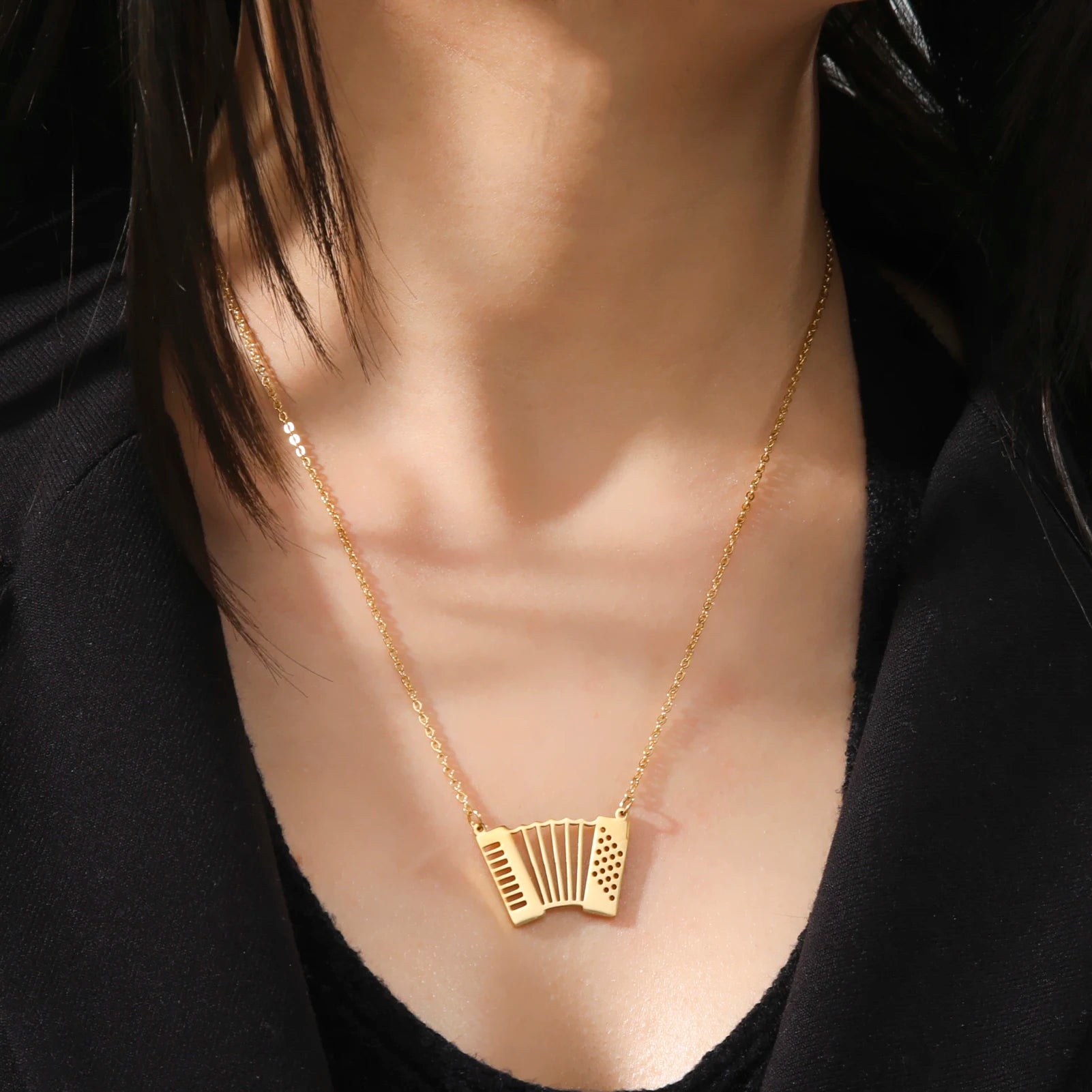 Stainless Steel Philharmonic Instruments Necklace