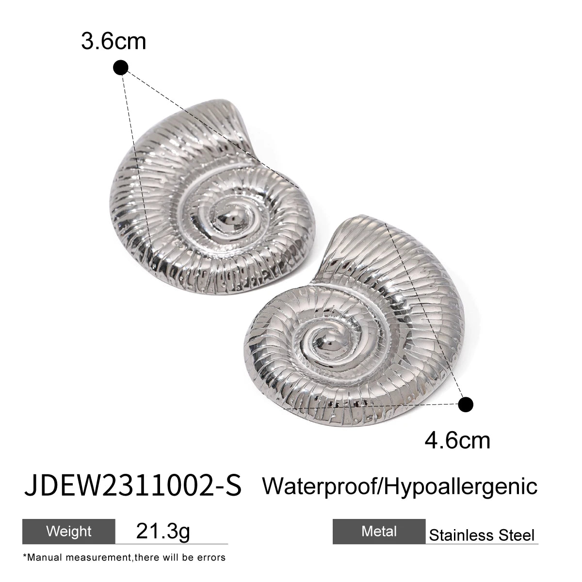 Chunky Conch Stud Earrings
