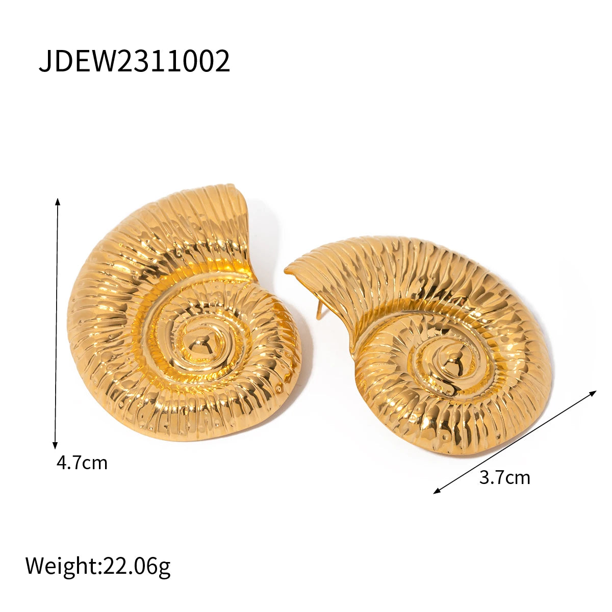 Chunky Conch Stud Earrings