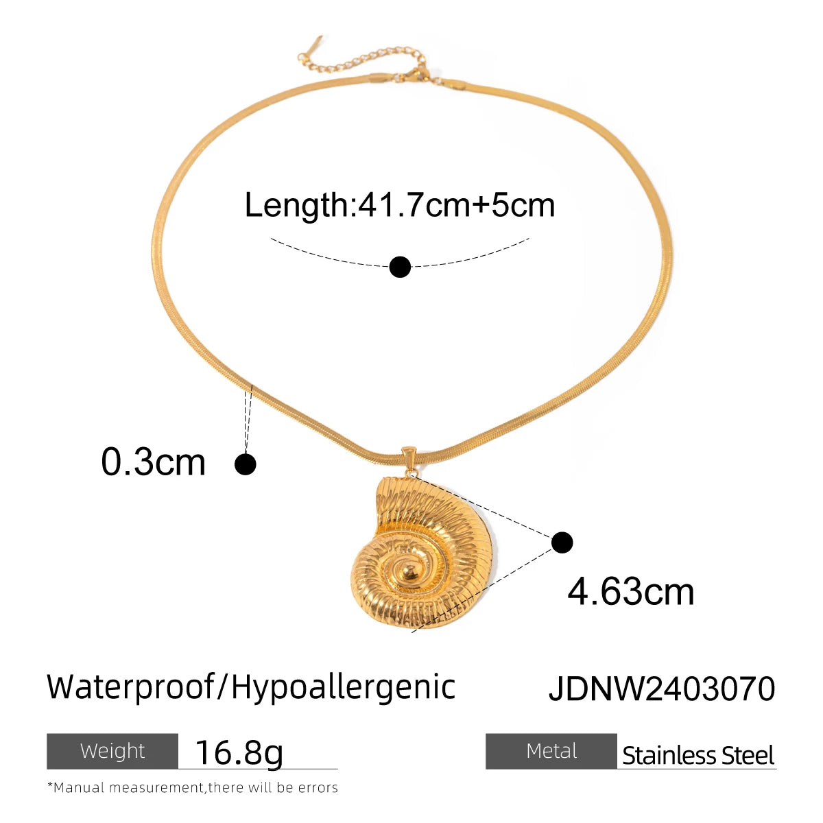 Concha Espiral Necklace
