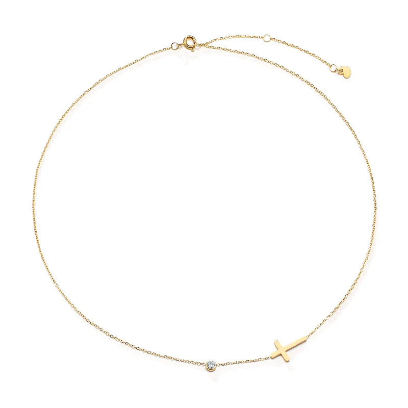 Dainty and Simple Stainless Steel Cross Necklace