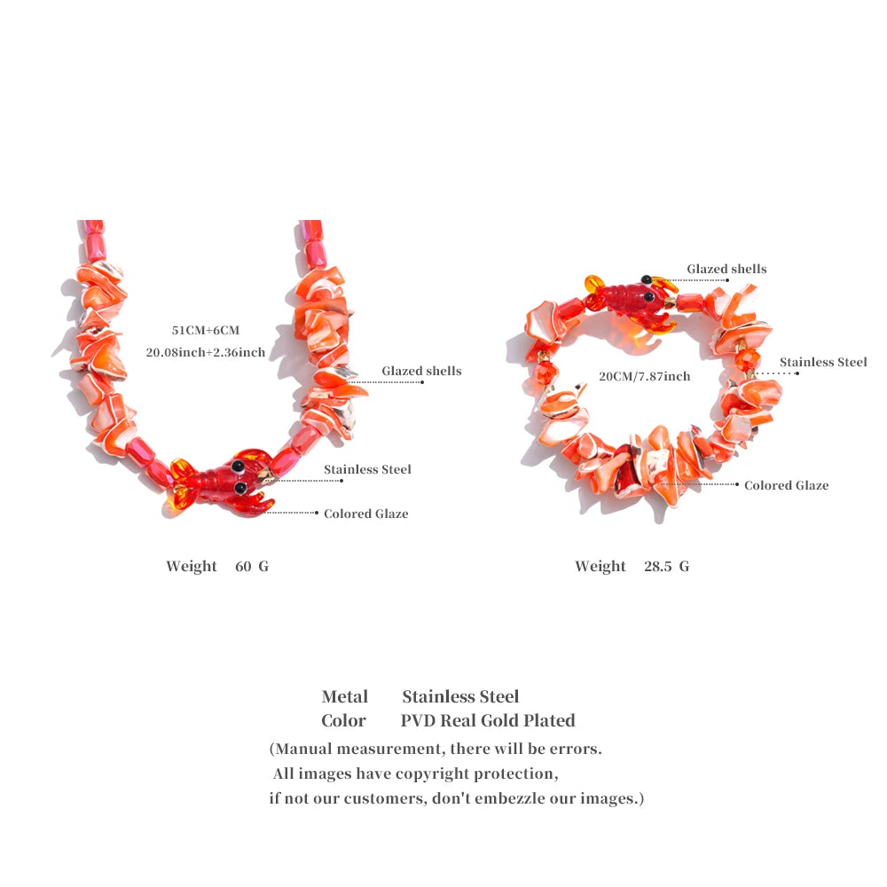 "Lagostim" Necklace & Bracelet