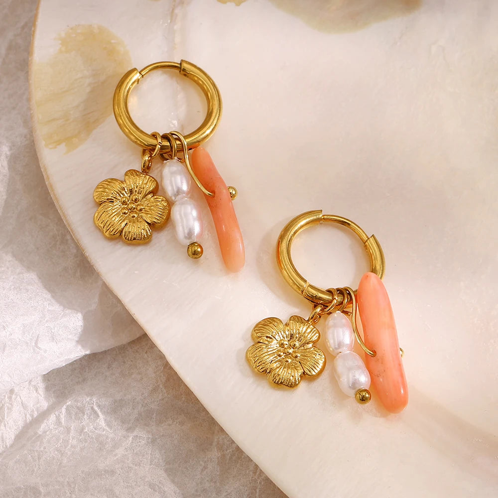 Coral Flower Necklace