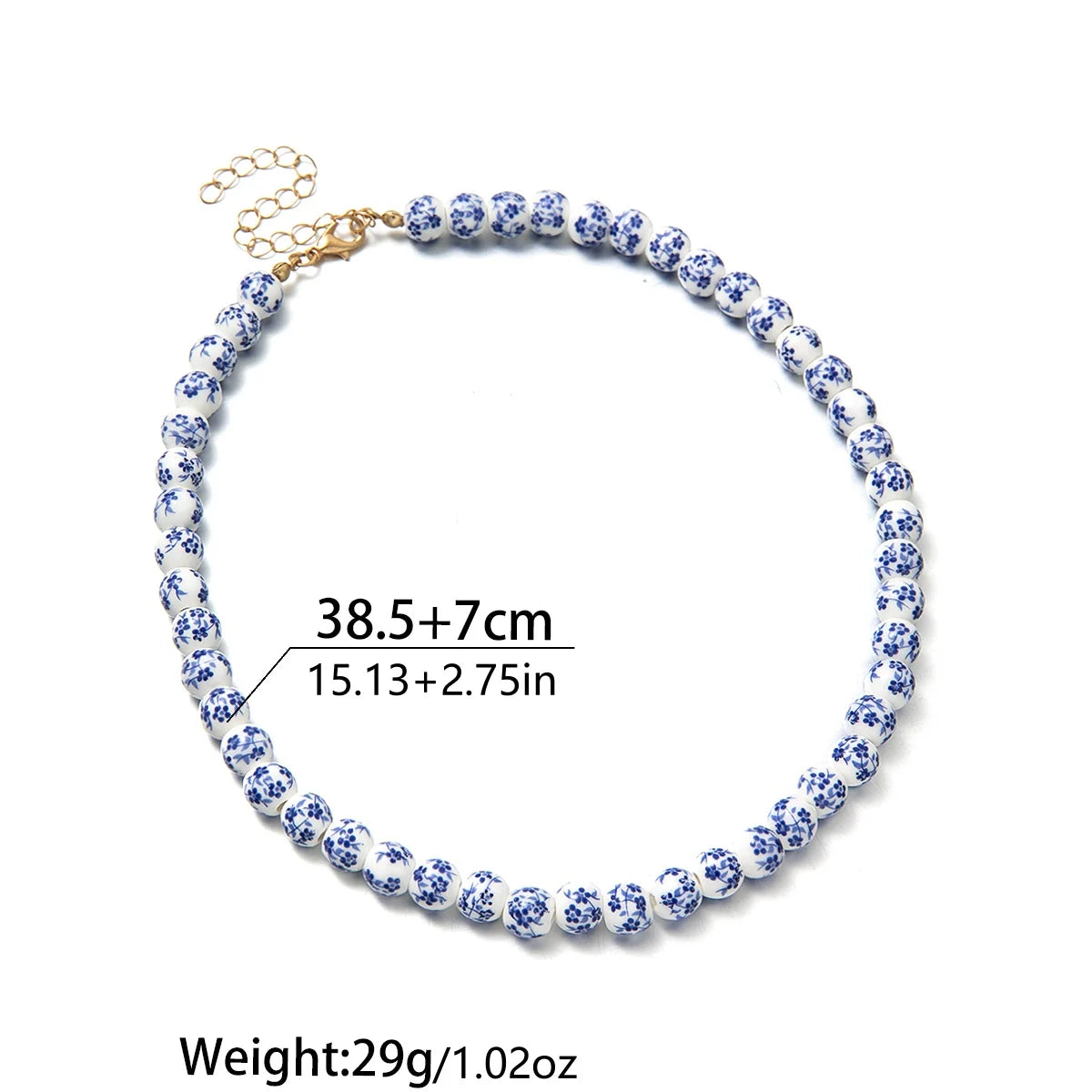 Ceramic bead necklace