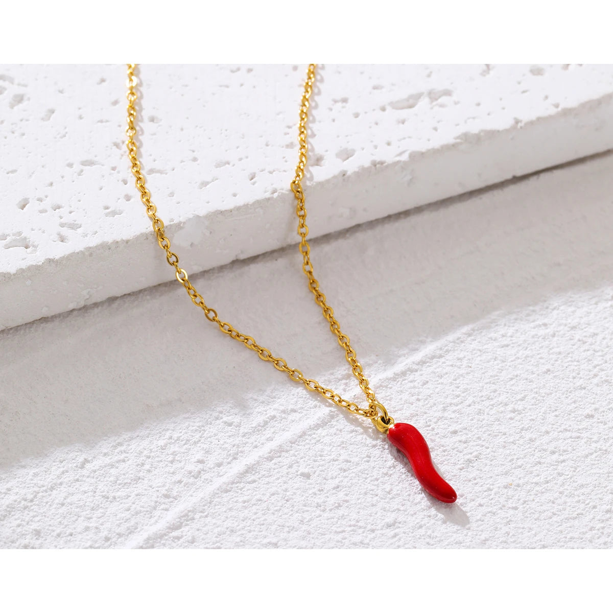 "Pimenta da Terra" 18K Gold Plated Stainless Steel Necklace