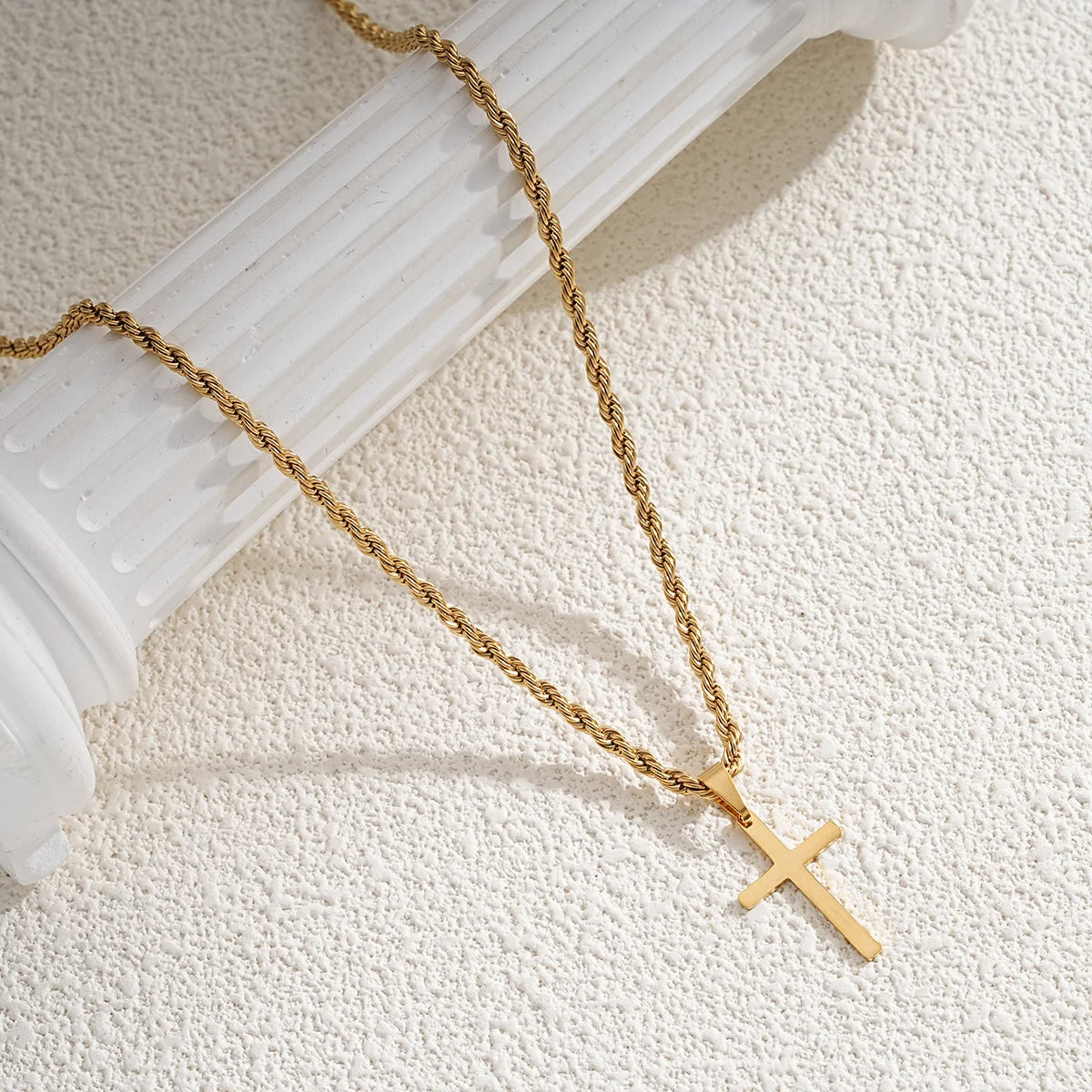 Stainless Steel Cross Pendant Necklace for Men