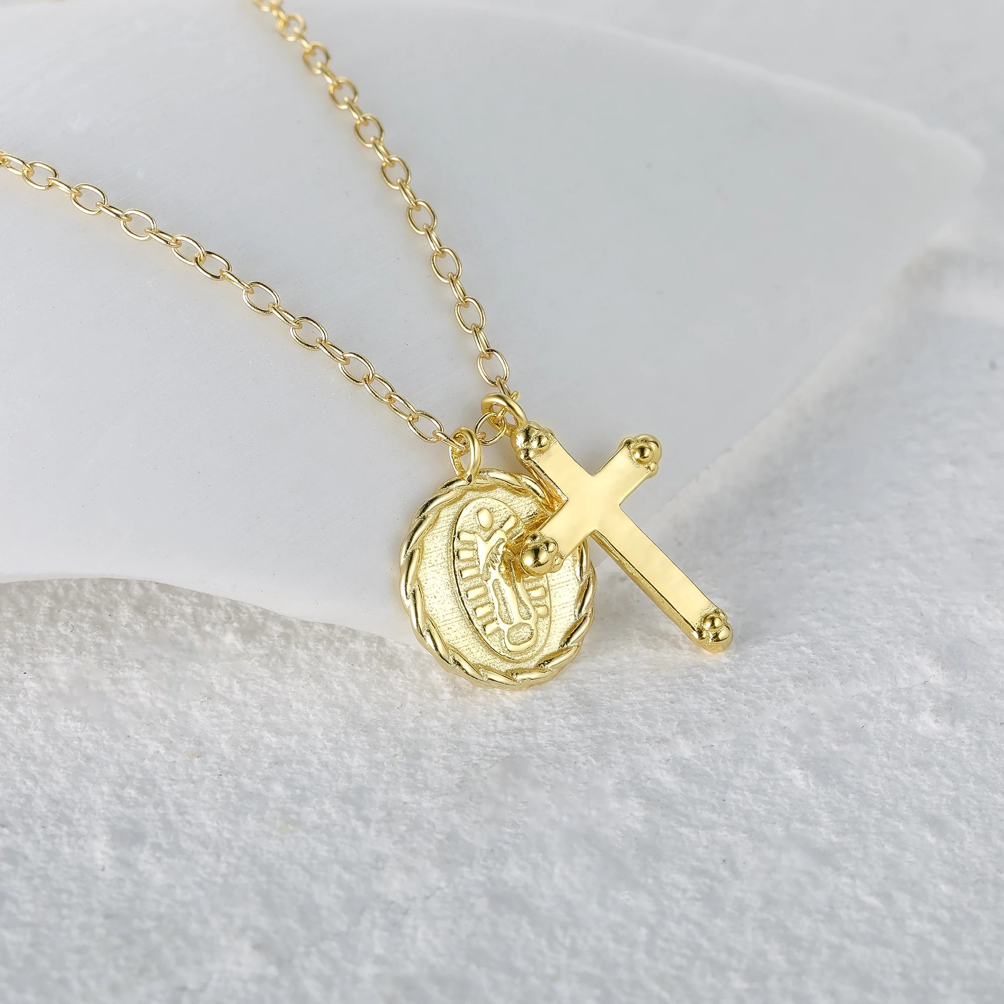 925 Sterling Silver Cross Pendant Necklace