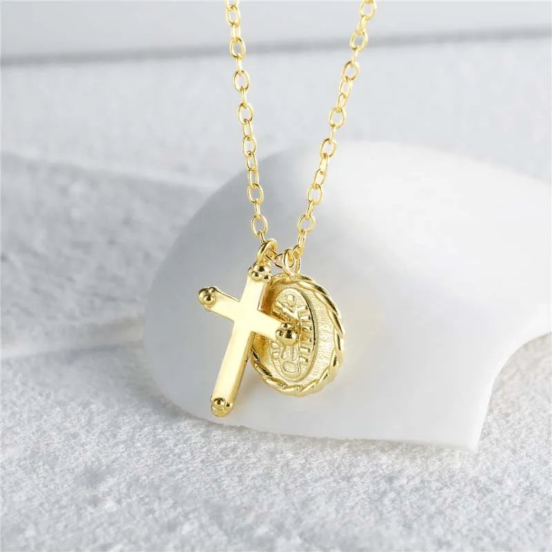 925 Sterling Silver Cross Pendant Necklace