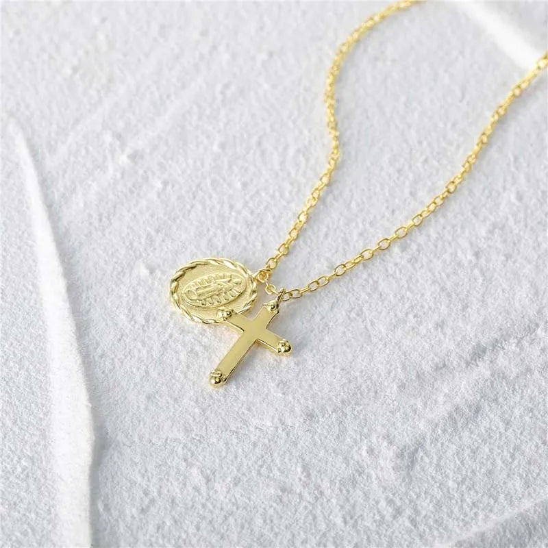 925 Sterling Silver Cross Pendant Necklace