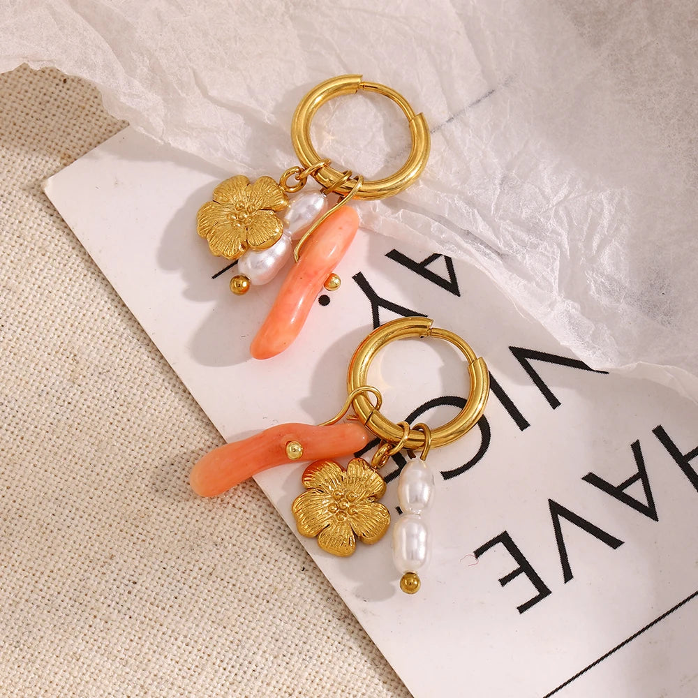 Coral Flower Necklace