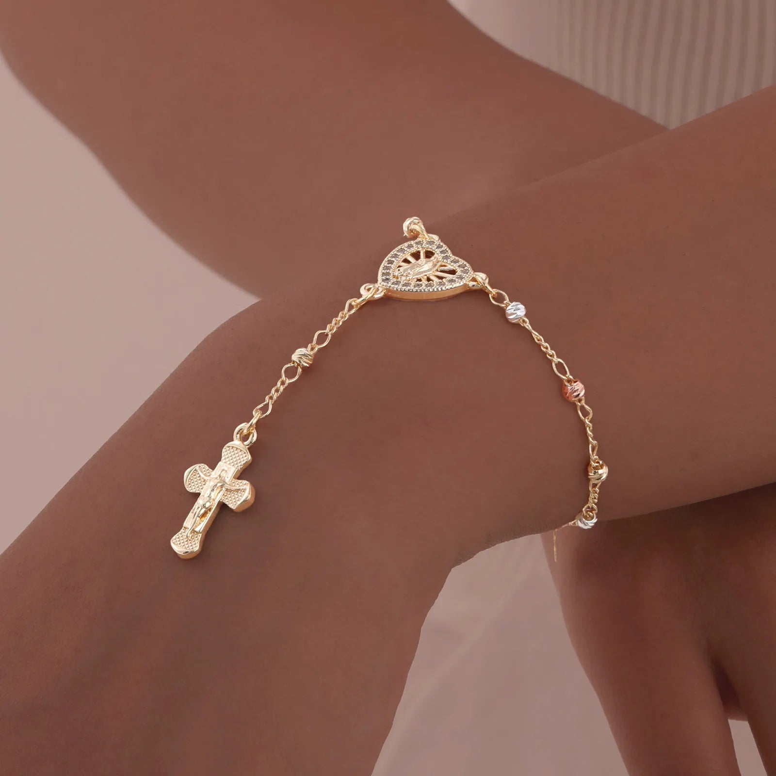 Faith Rosary Bracelet Gold Plated