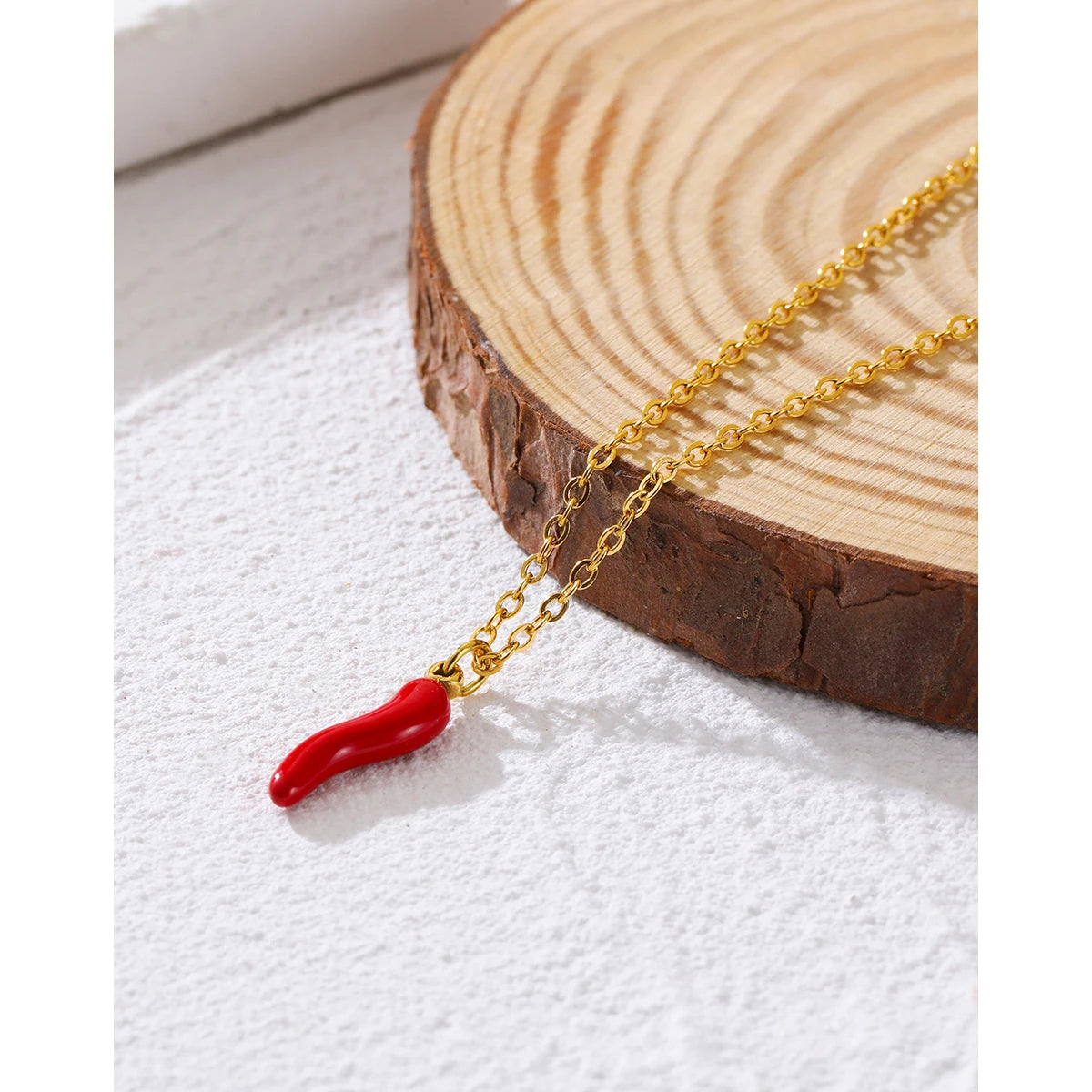 "Pimenta da Terra" 18K Gold Plated Stainless Steel Necklace