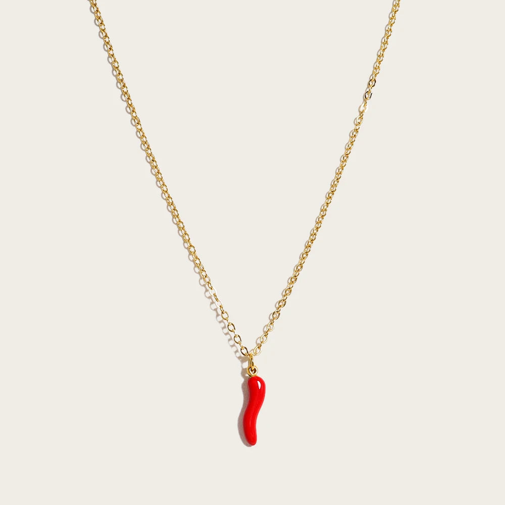 "Pimenta da Terra" 18K Gold Plated Stainless Steel Necklace