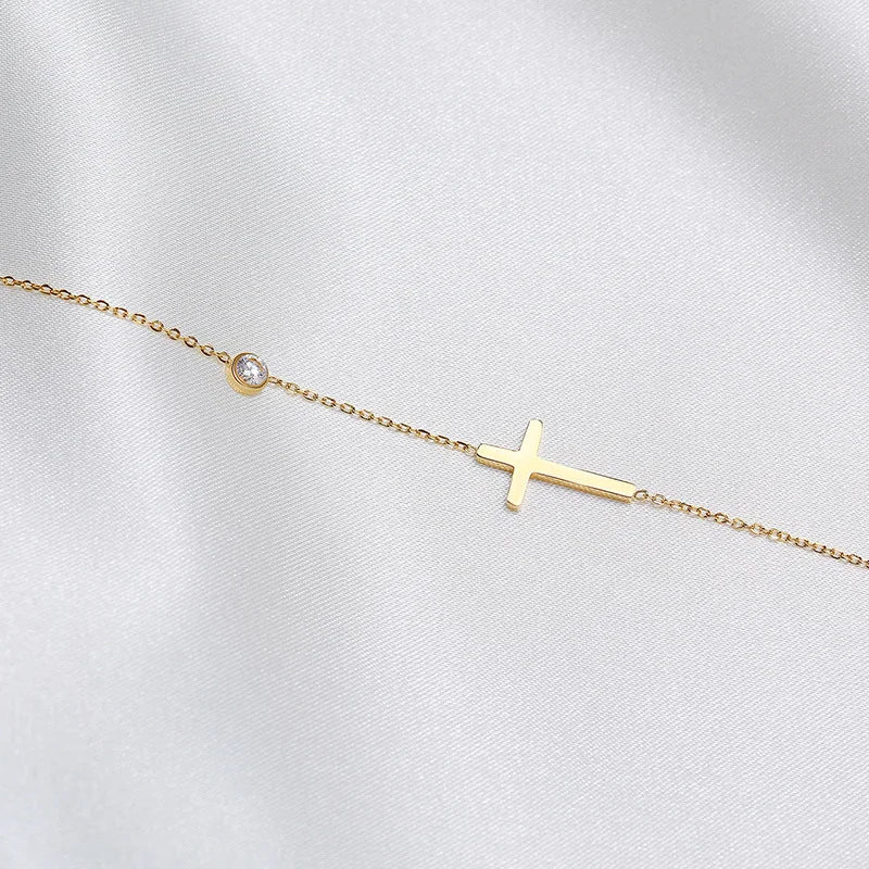 Dainty and Simple Stainless Steel Cross Necklace