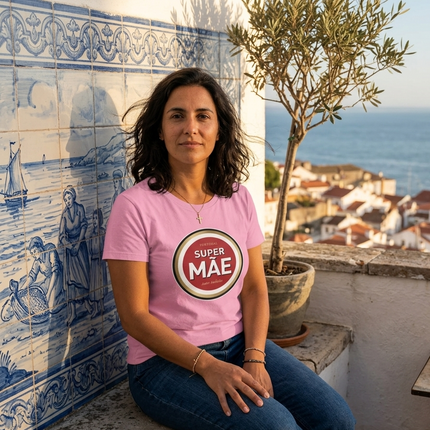 "Super Mãe, Amor Autêntico" T-shirt