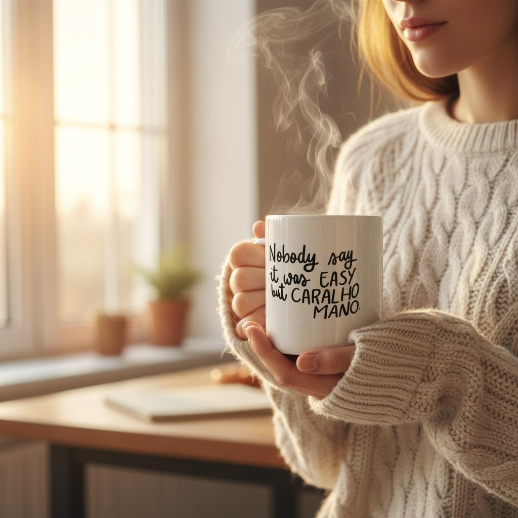 "Nobody said it was easy but caralho mano " Ceramic Mug