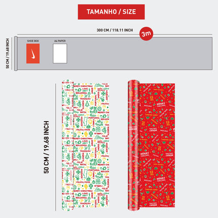 2 Rolls - Natal Portugal - Wrapping Paper / Papel de Embrulho (50x300cm) #1