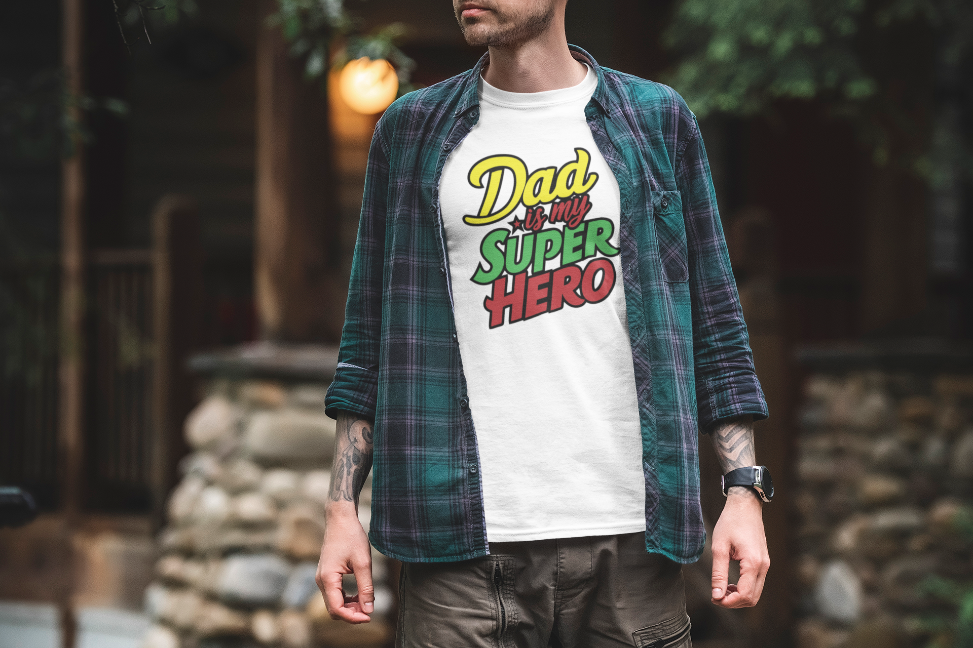 "Dad is my Super Hero" Colors T-shirt