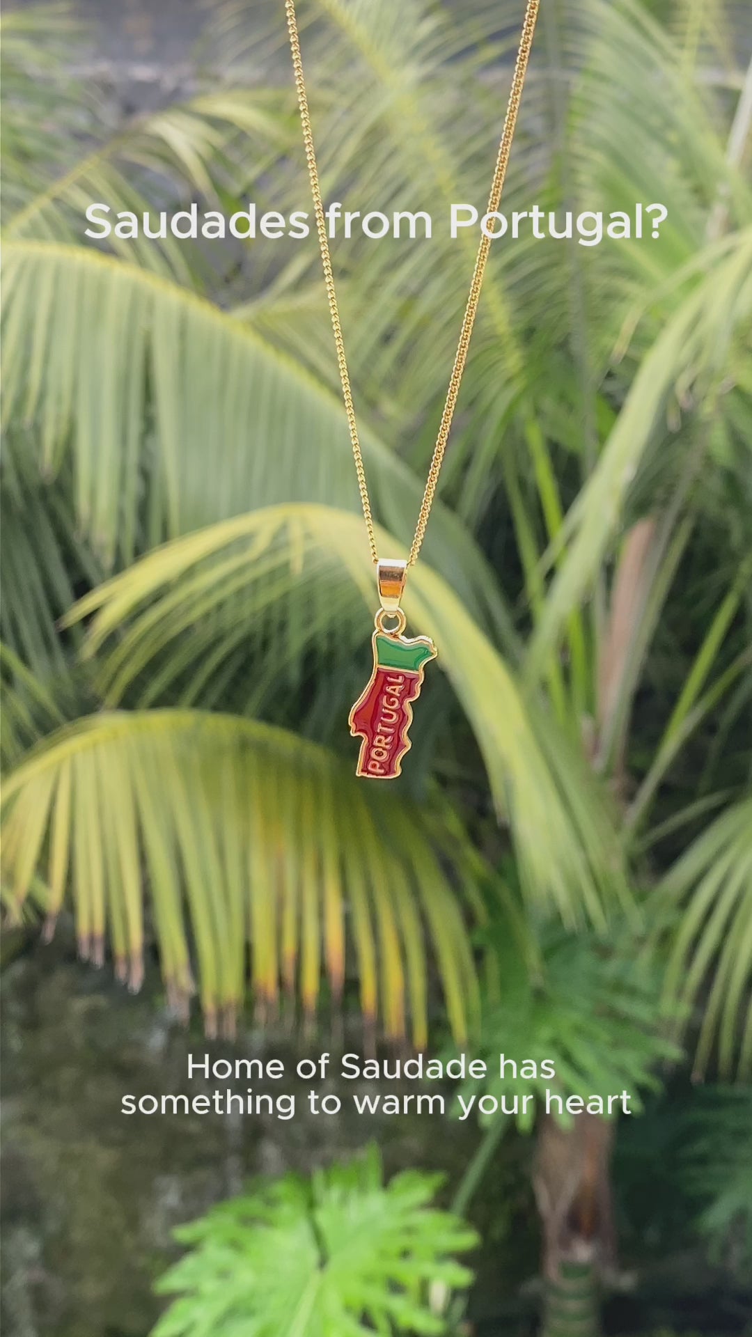 Portugal Map Flag Necklace
