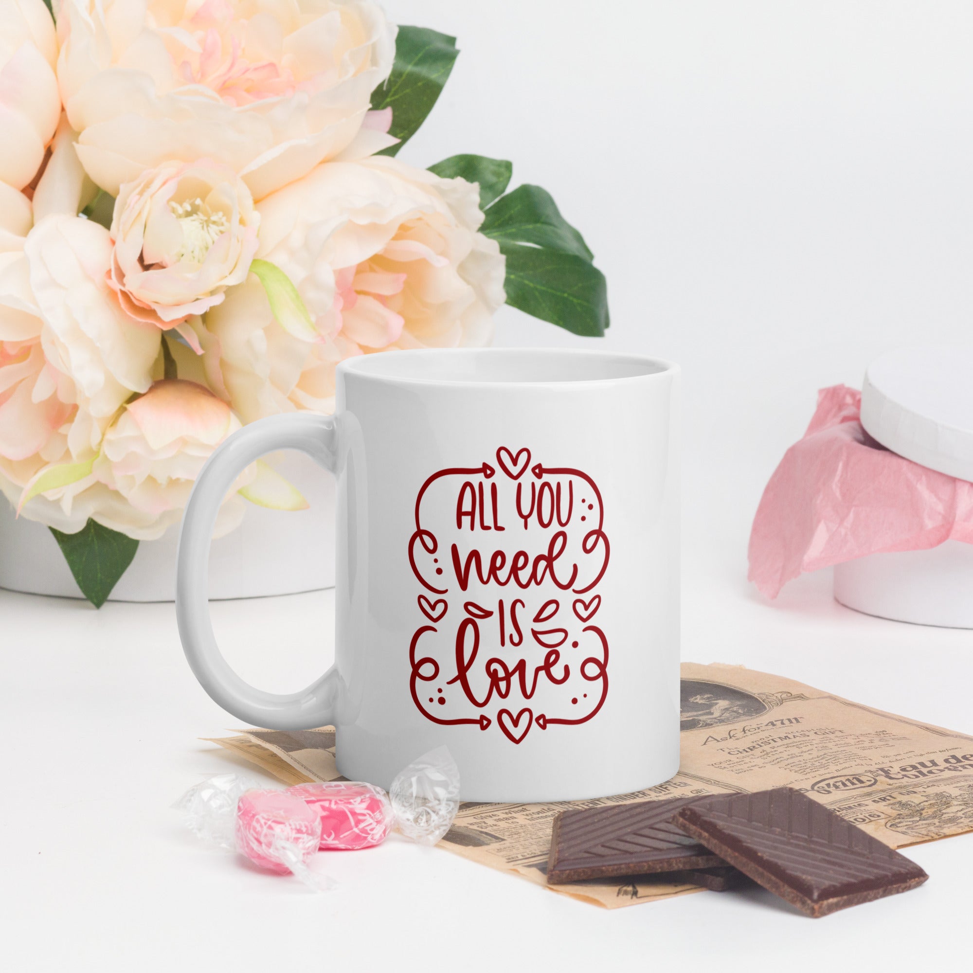 "All I need is love" Mug
